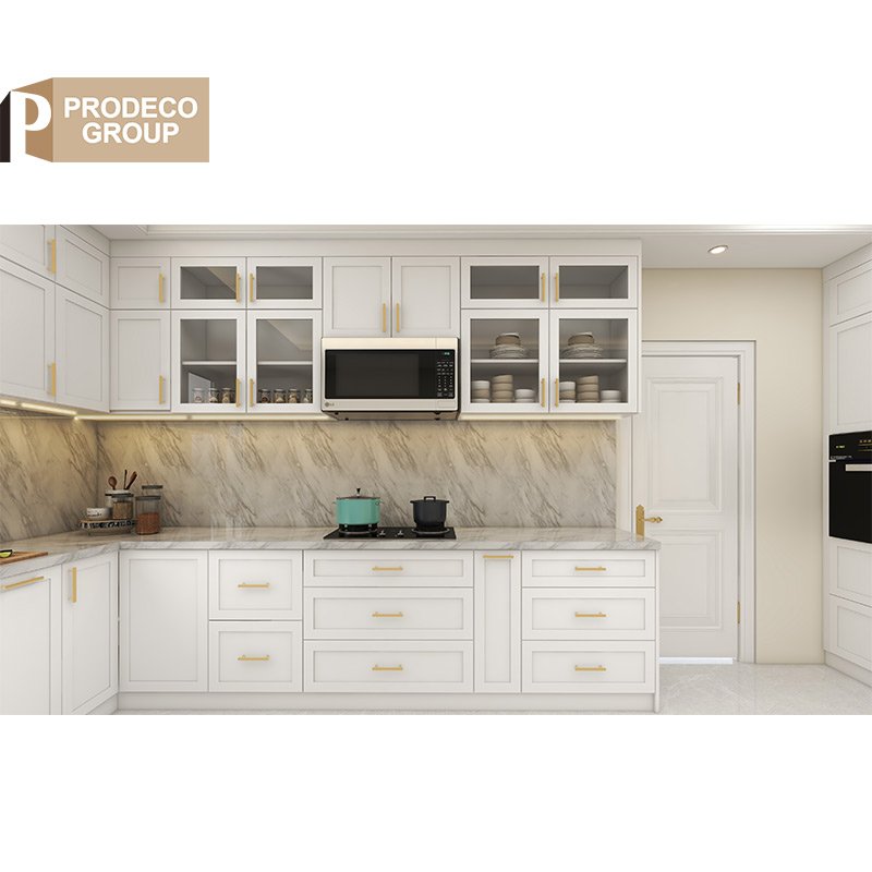 Modern Modular Designs Melamine MDF White Shaker Kitchen Sink Base Cabinets for Small Kitchen
