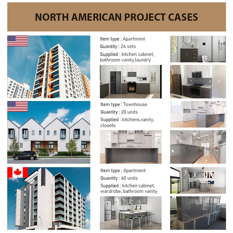 Modern Modular Designs Melamine MDF White Shaker Kitchen Sink Base Cabinets for Small Kitchen