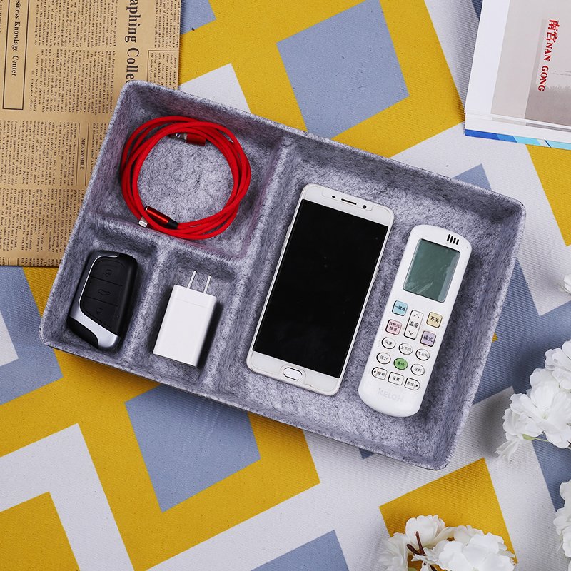 Wholesale Classic Design Multifunctional Sundries Felt Storage Box Basket Living Room Organizer Drawer