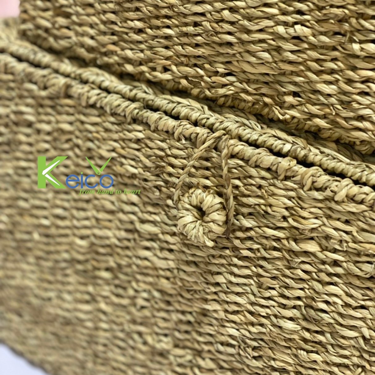 Wholesale Eco-friendly Storage Boxes & Bins from Viet Nam 3 Size Rectangular Seagrass Storage Baskets with Lids