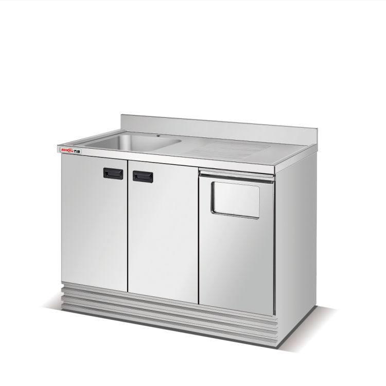 Stainless Steel Customized Restaurant Cabinet Design with Sink /Commercial Used Inox Steel Work Table Sink Cabinet with Drawers