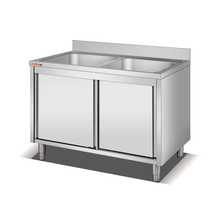 Stainless Steel Customized Restaurant Cabinet Design with Sink /Commercial Used Inox Steel Work Table Sink Cabinet with Drawers