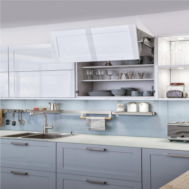 Prima Wholesale Modern Gray Shaker Kitchen Cabinet Modular Knock Down Kitchen Furniture
