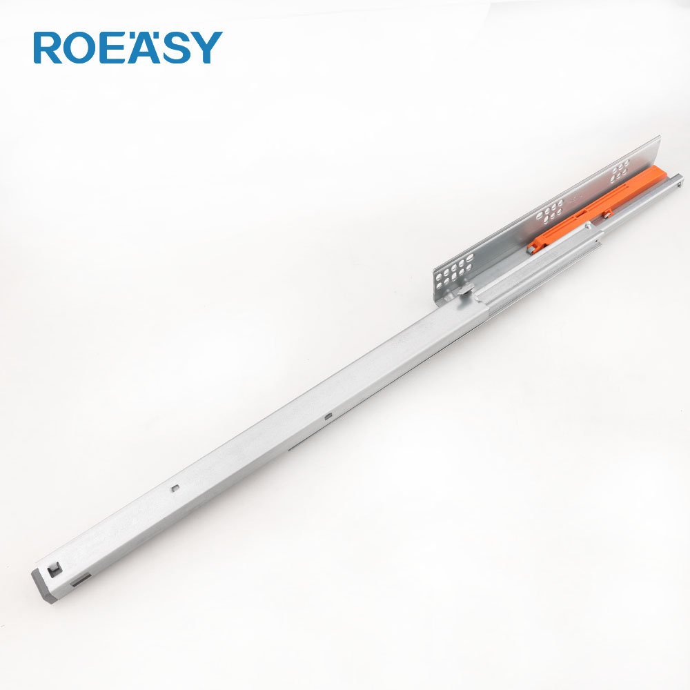 ROEASY Three Section Slide 2D Concealed Rebound Undermount Bottom Drawer Slide Push Open Drawer Telescopic Rails