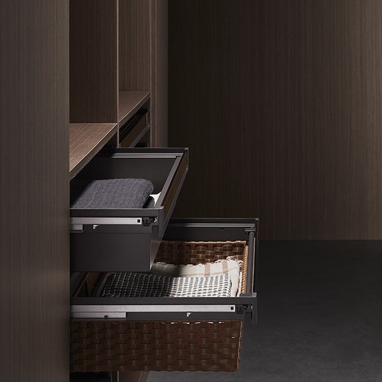Unihopper Wardrobe Accessories Storage Basket Clothes Organizer Bedroom Hardware Glass Pull Out Drawer Basket