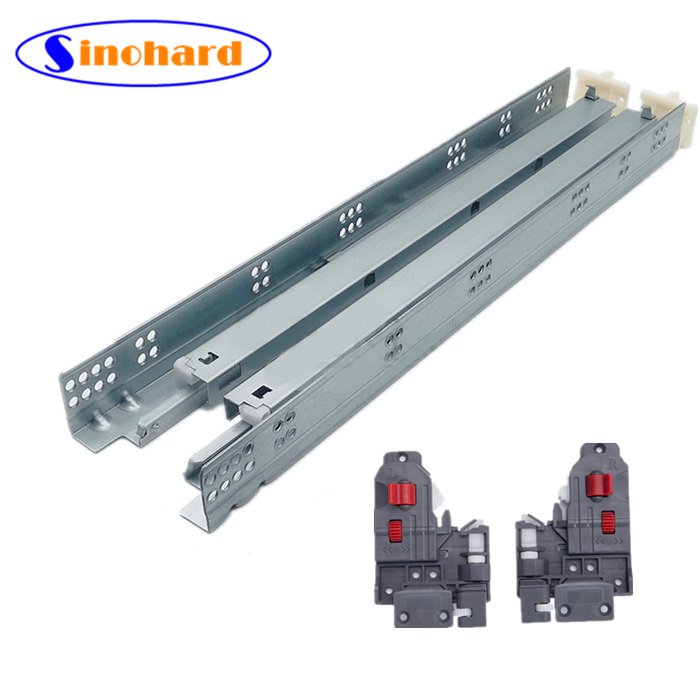 SINOHARD 15 inch Full Extension deep undermount wire basket Soft Close Drawer Slide