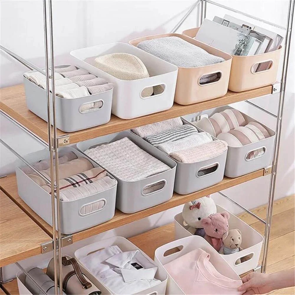 3 Size Kitchen Desk Snack Cosmetic Basket Drawers Multi-functional Plastic Storage box for Home