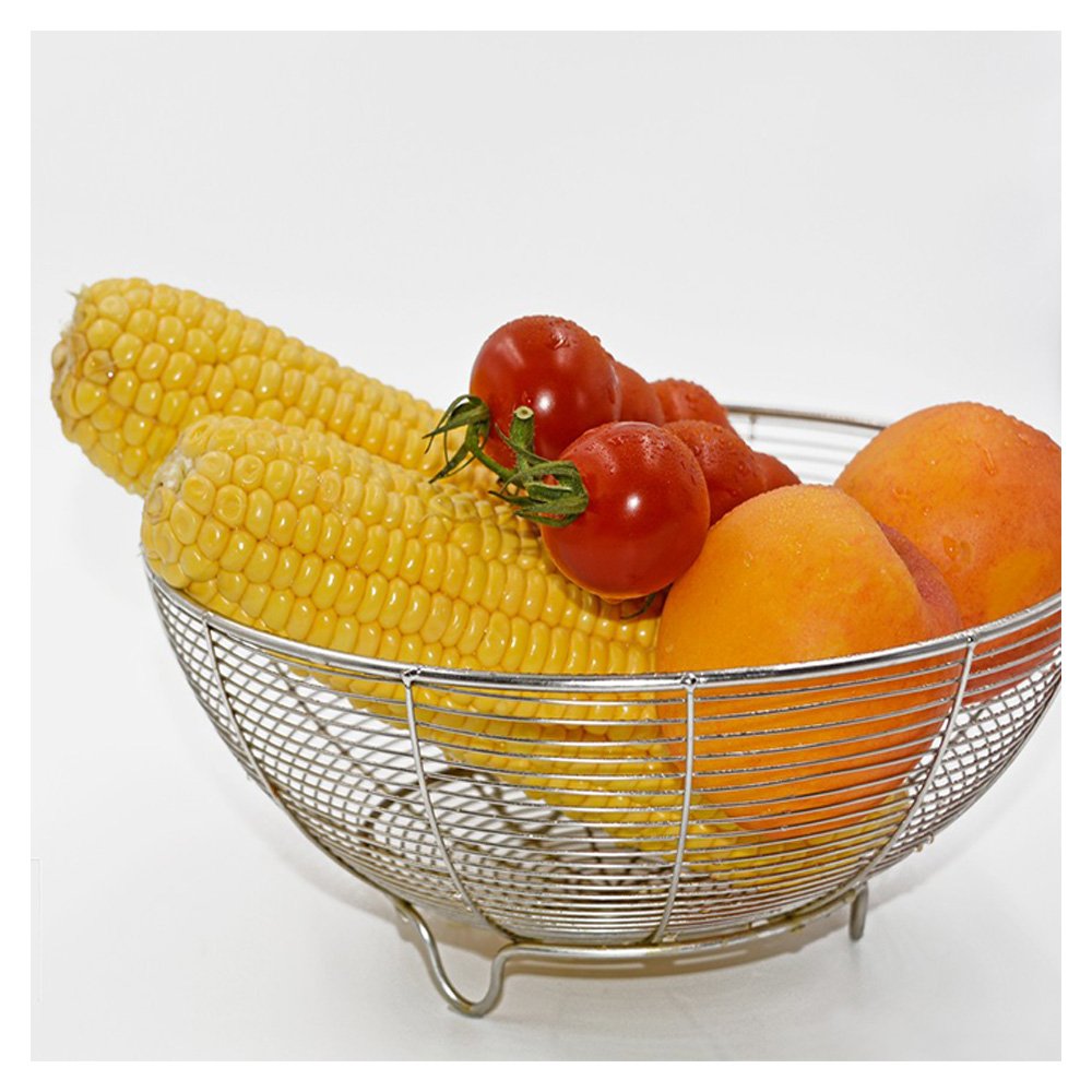 Stainless steel kitchen drawer basket Wire woven sliding cabinet basket