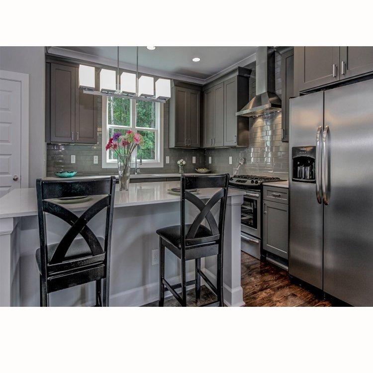 Modern European designs single wall bespoke cabinet shaker wooden doors pantry ideas kitchen styles