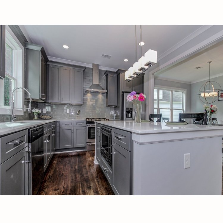 Modern European designs single wall bespoke cabinet shaker wooden doors pantry ideas kitchen styles