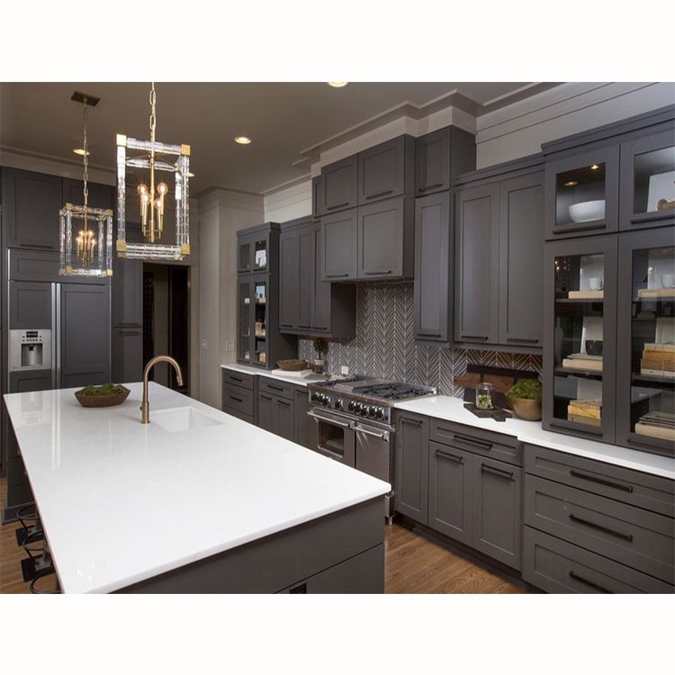 Modern European designs single wall bespoke cabinet shaker wooden doors pantry ideas kitchen styles
