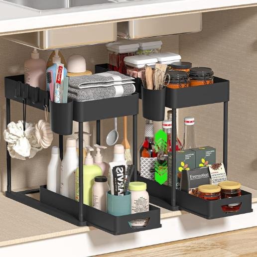 Cross-border distribution kitchen bathroom simple storage rack pull out storage rack multi-functional storage rack