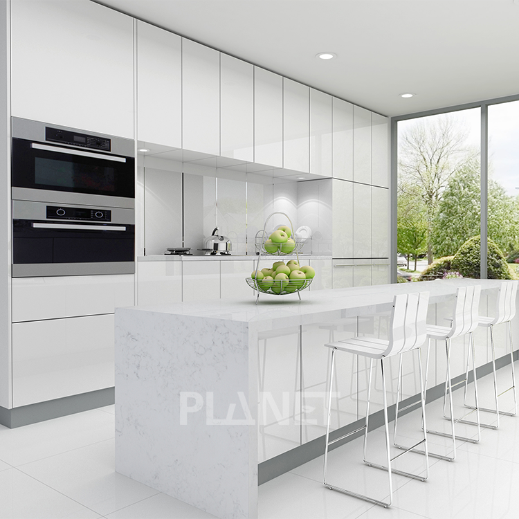 Sell like hot cakes finished prefabricated kitchen cabinets modular solid wood kitchen cabinets made in china