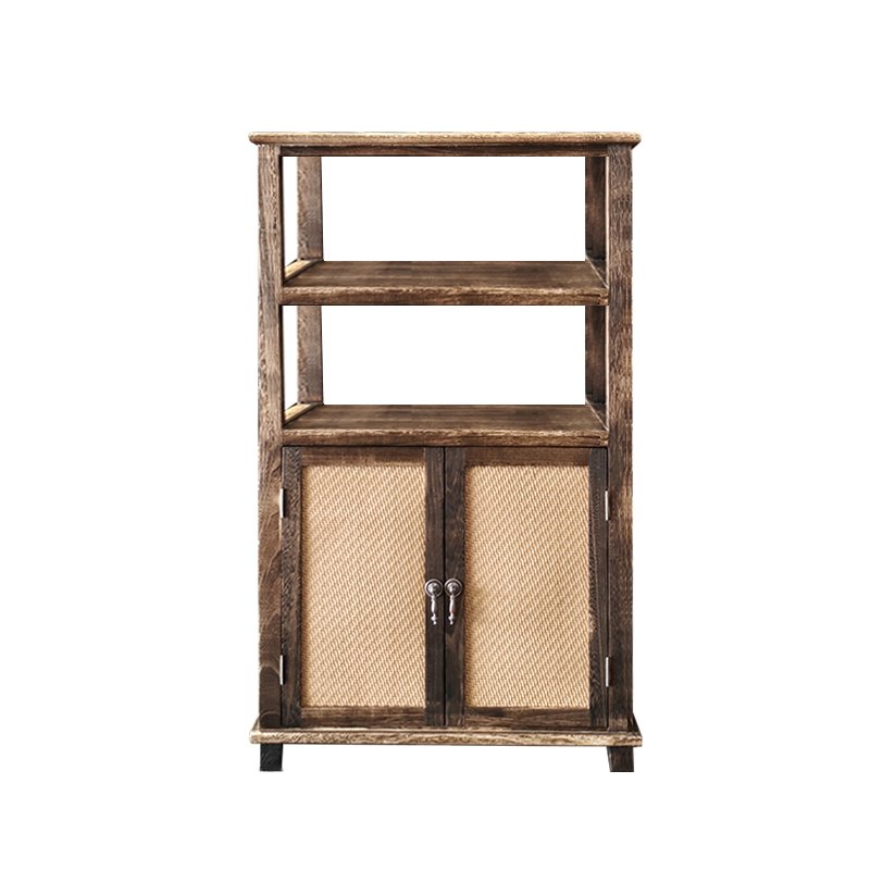 Home Farmhouse Decors Storage Sideboard Vintage rattan basket drawer Solid Wood Drawer Cabinet for Living Room