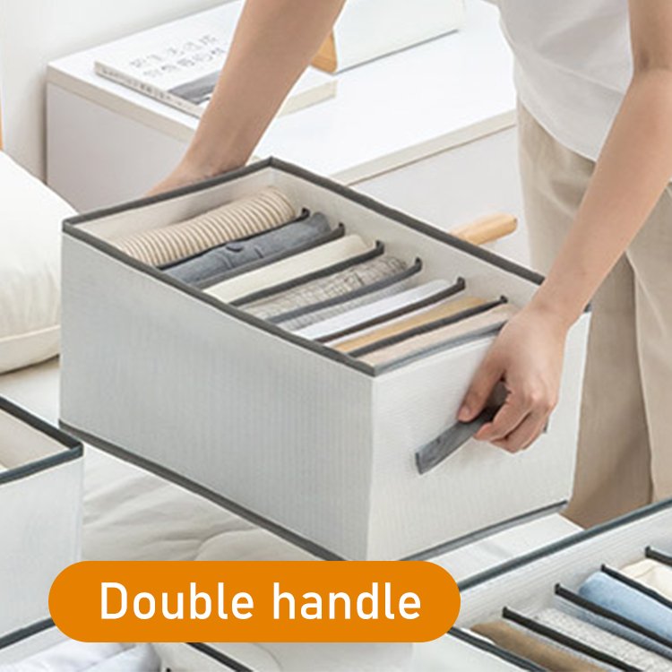 Foldable Clear Plastic White Mesh Storage Container Boxes Underwear Divider Cloth Drawer Organizer