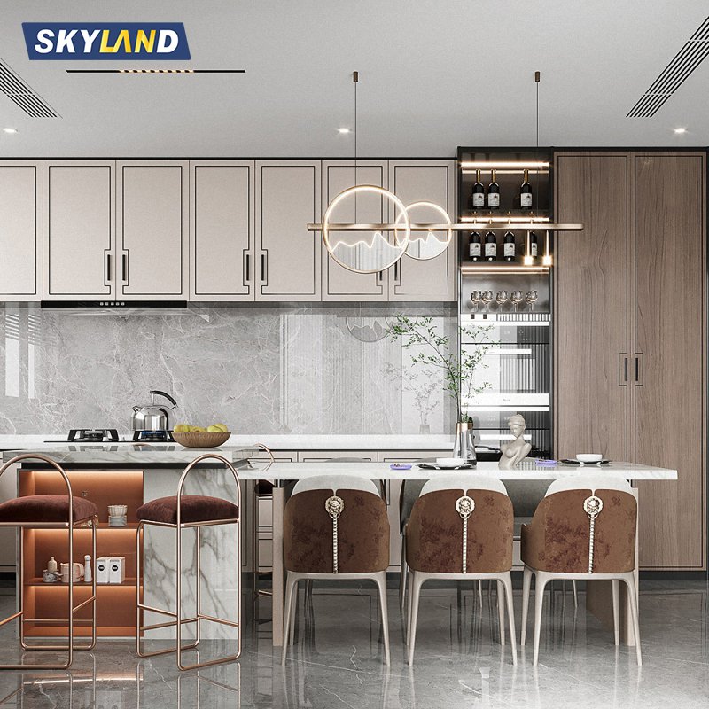 High Quality kitchen cabinet and vanities oak wood veneer kitchen cabinet design kitchen furniture