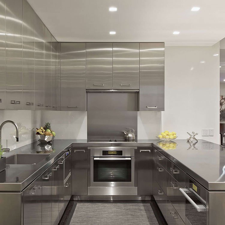 Custom Aluminium/Stainless Steel Modular Kitchen Cabinets Design Modern Kitchen Pantry Cabinet