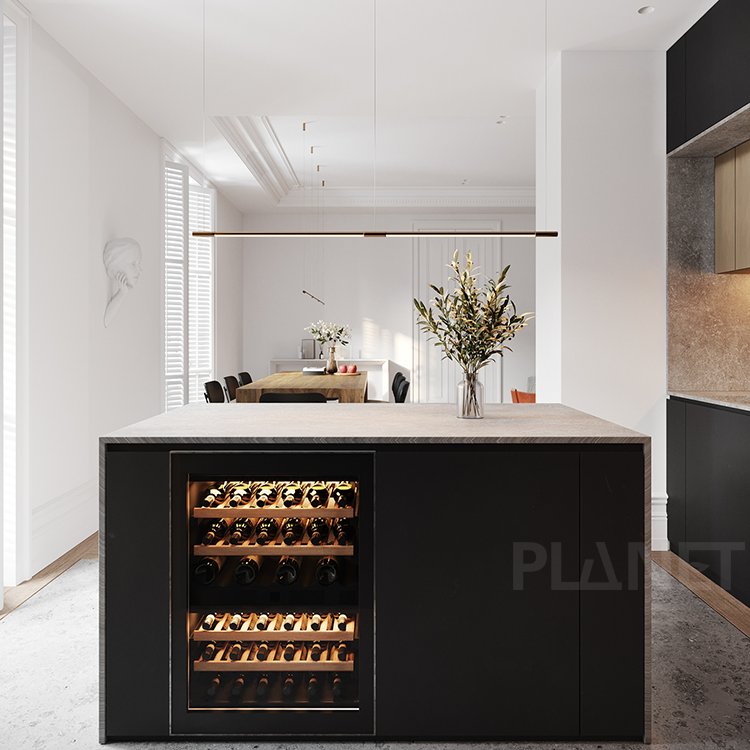 Prefab Kitchen Deep Dark Color Black Painting Kitchen Organizer Corner Cabinet Shaker Solid Wood