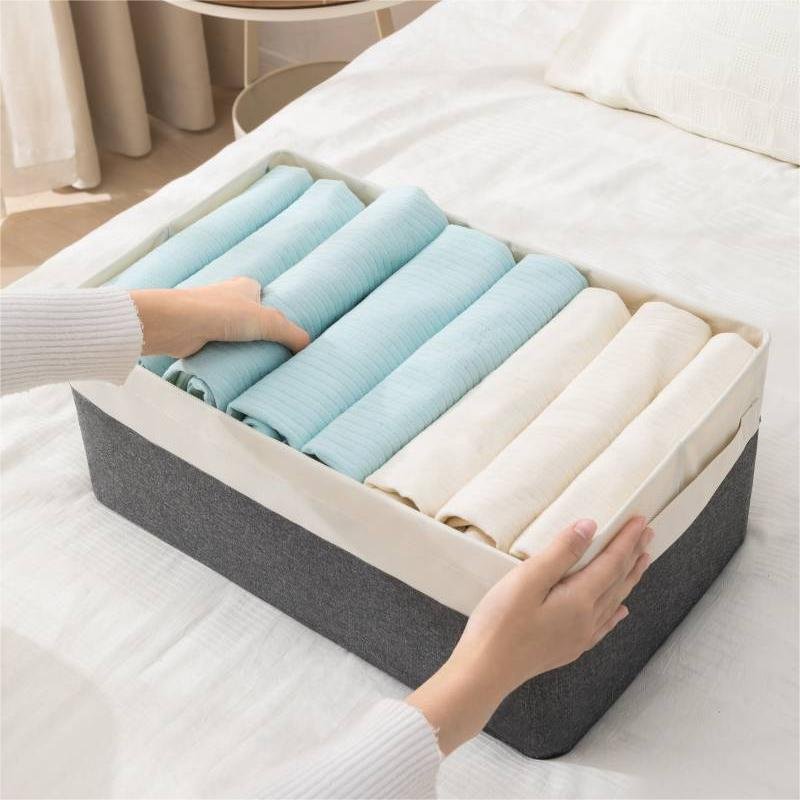 Standard Drawer Separate Storage Basket For Underwear Socks Wardrobe Foldable Clothes Storage Basket Wardrobe Storage Box