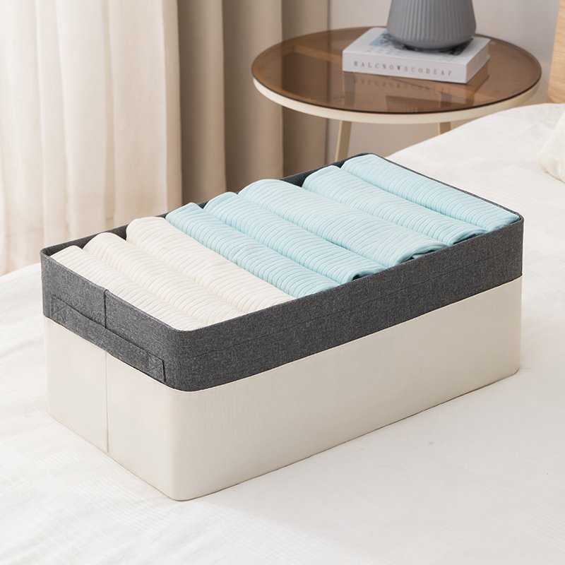 Standard Drawer Separate Storage Basket For Underwear Socks Wardrobe Foldable Clothes Storage Basket Wardrobe Storage Box