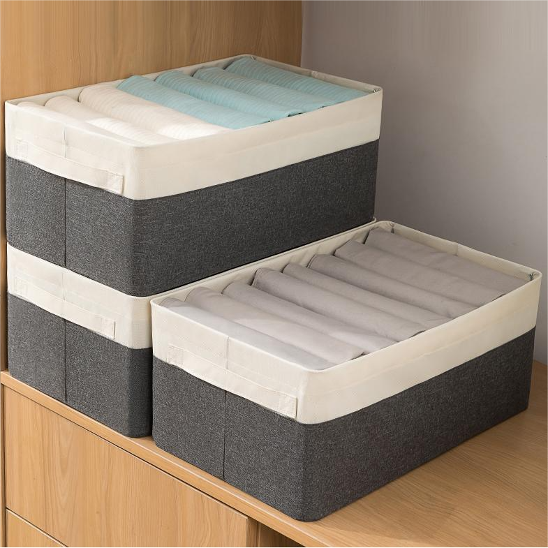 Standard Drawer Separate Storage Basket For Underwear Socks Wardrobe Foldable Clothes Storage Basket Wardrobe Storage Box