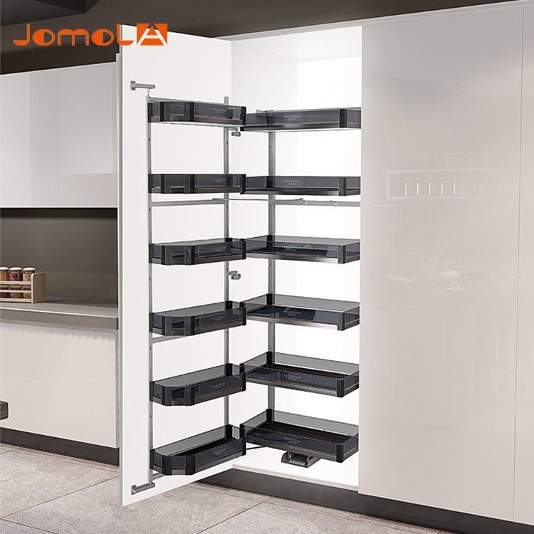 New design kitchen cabinet accessories pantry organizer storage unit pull out basket