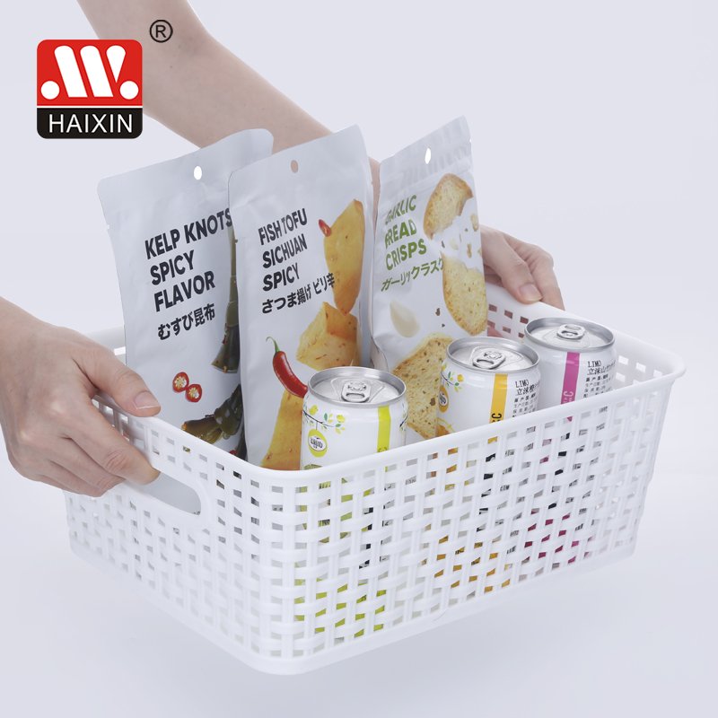 Homeuse desktop kitchenware sundries drawer makeup cosmetic organizer box books files snacks wicker plastic storage basket set