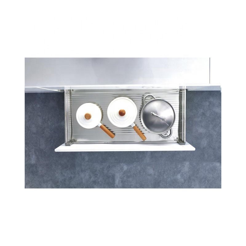 Stainless Steel Storage Basket Pull Out Kitchen Drawer Organizer Dish Rack drawer basket