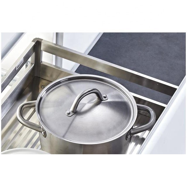 Stainless Steel Storage Basket Pull Out Kitchen Drawer Organizer Dish Rack drawer basket