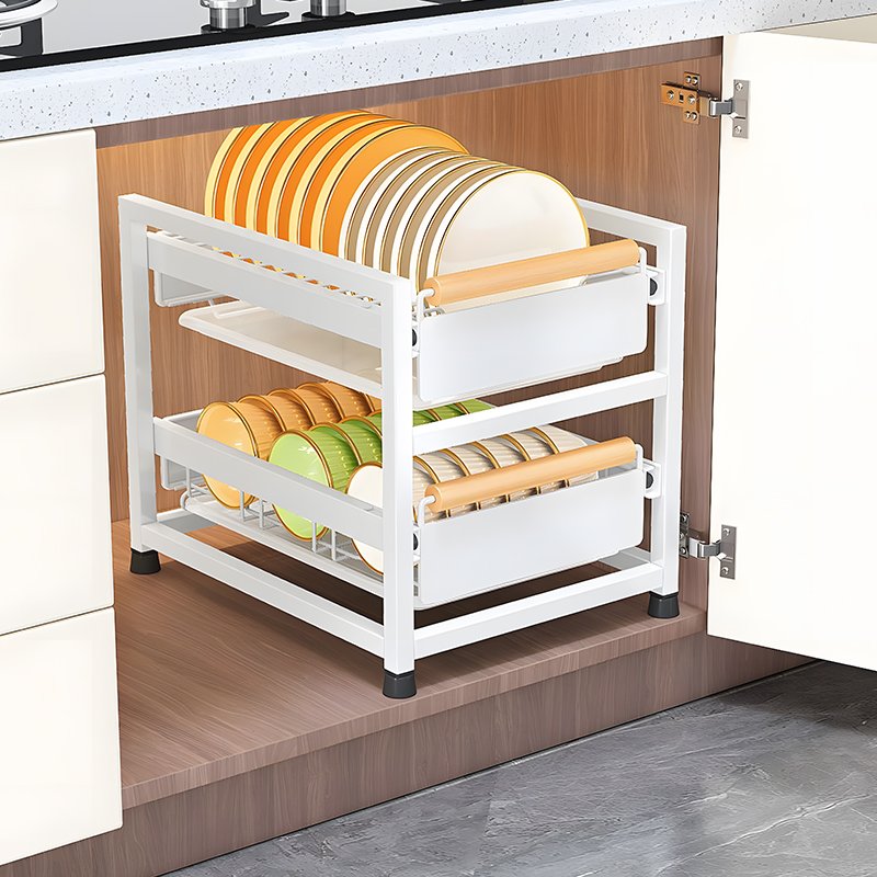 Wholesale Storage Rack Under Kitchen Sink Pull Out Metal Storage Organizer Racks For Home
