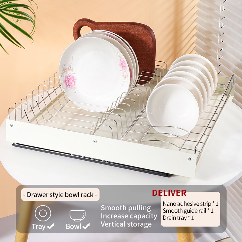 Kitchen cabinet storage bowl can be pulled out basket