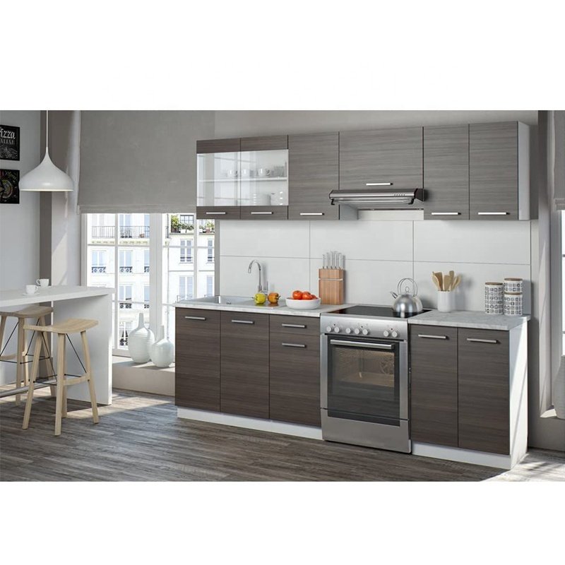 modern wooden Kitchen wall cabinet floor cabinet full set design easy to assemble kitchen cabinet cupboard
