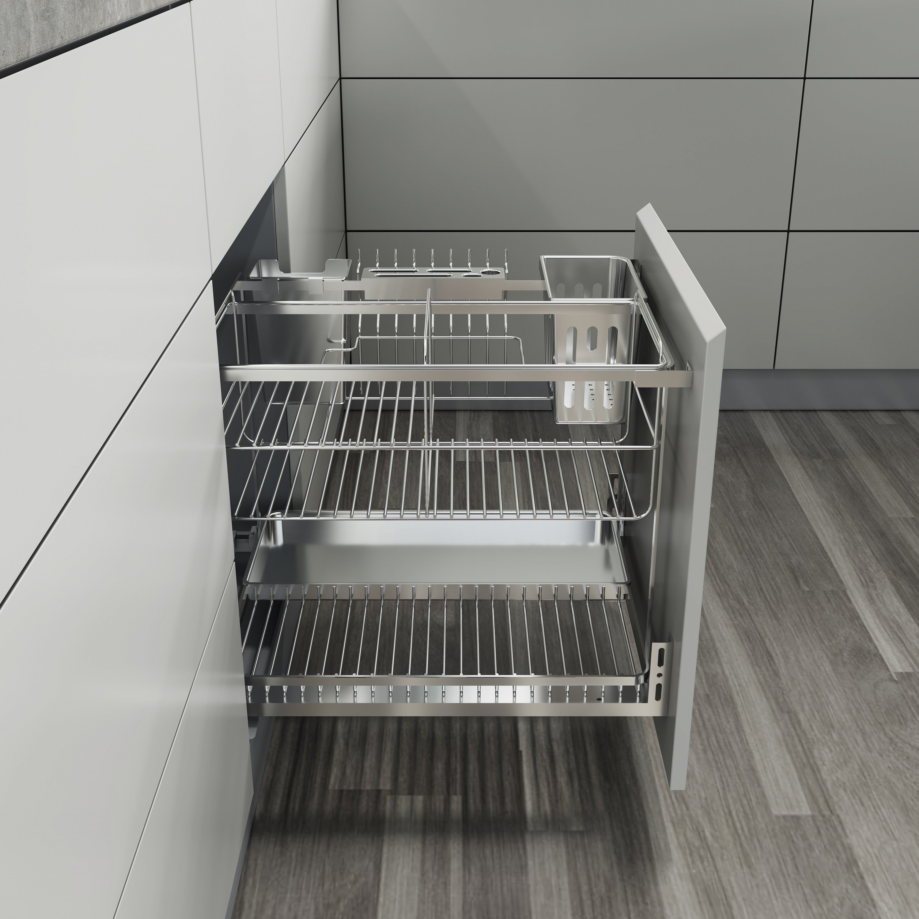 Basket Drawer Slide System Soft Closing Side Mounted Basket Drawer Channel