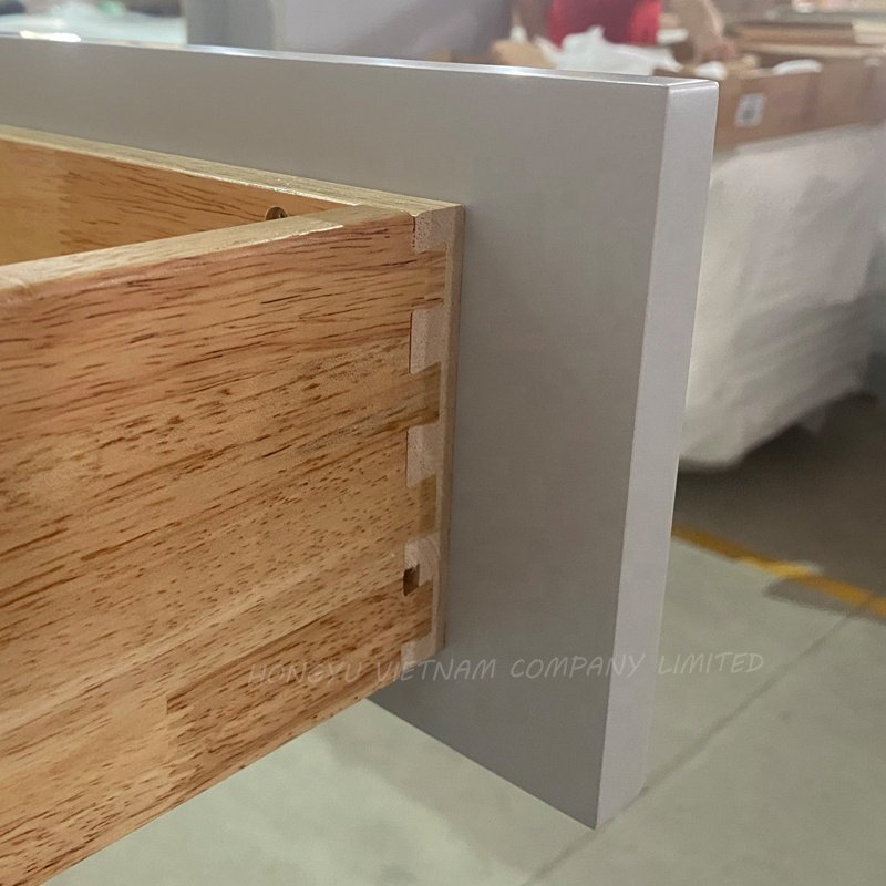 Factory RTA New Design America Style Solid Drawer Pull Out Garbage Wood Shaker Cabinet Vietnam Plywood Built in Waste Bin