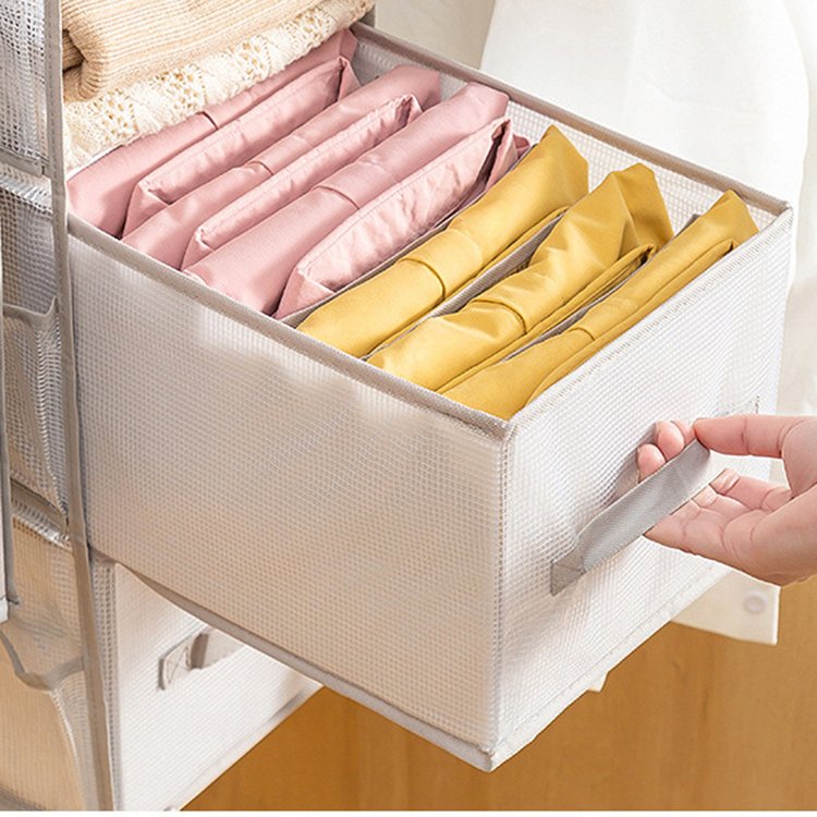 Durable Hanging Locker Shelf Wardrobe Underwear Storage Organizer Sliding Cabinet Basket Organizer Drawers For Closet