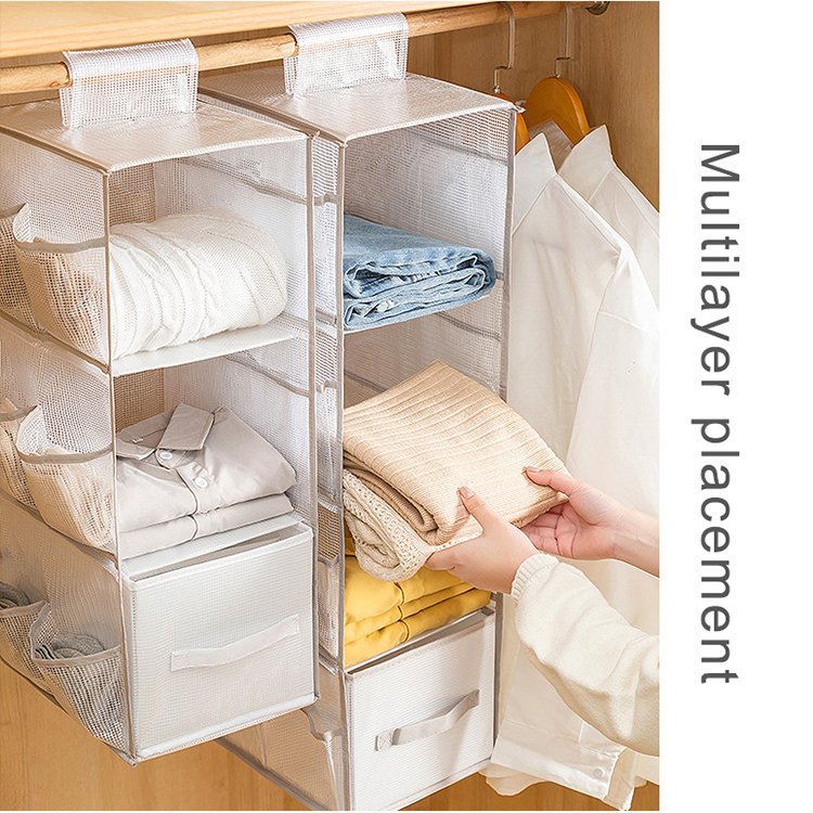 Durable Hanging Locker Shelf Wardrobe Underwear Storage Organizer Sliding Cabinet Basket Organizer Drawers For Closet