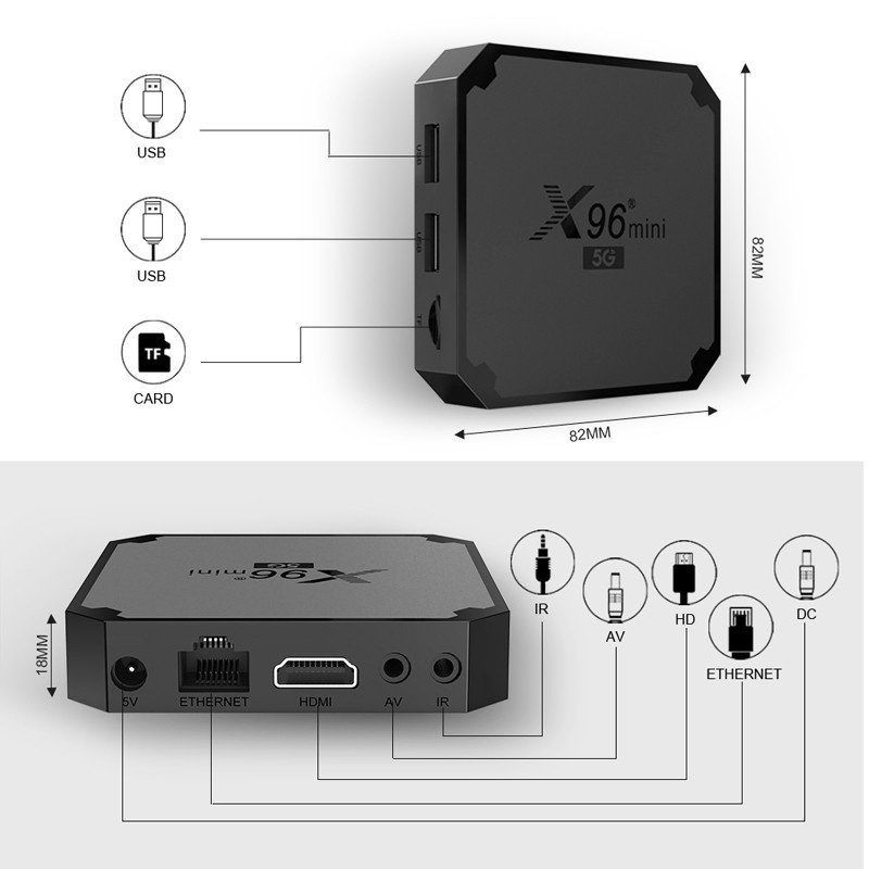 New Arrival Leadcool Android 9.0 Set Top Box Smart TV Box X96 Mini 5G Amlogic S905W4 2G 16G Memory