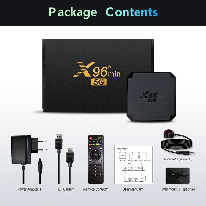 New Arrival Leadcool Android 9.0 Set Top Box Smart TV Box X96 Mini 5G Amlogic S905W4 2G 16G Memory
