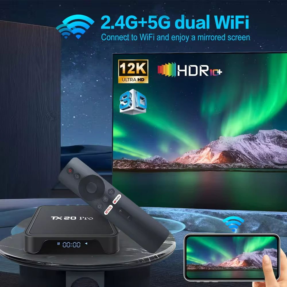 JSAT TX20 pro TV BOX 4K Smart TV Allwinner H313 media player ATV tx20pro set-top box with voice remote