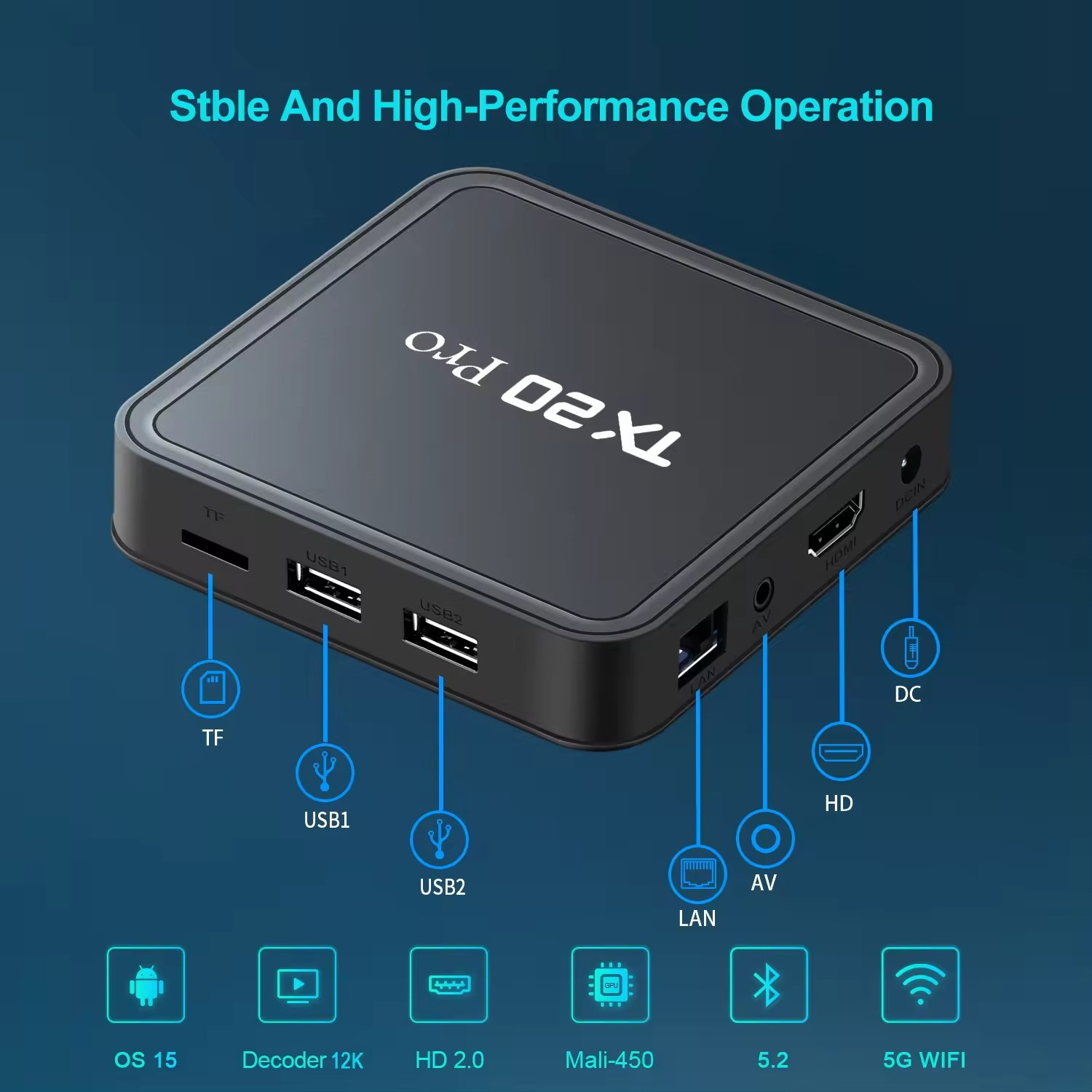 JSAT TX20 pro TV BOX 4K Smart TV Allwinner H313 media player ATV tx20pro set-top box with voice remote