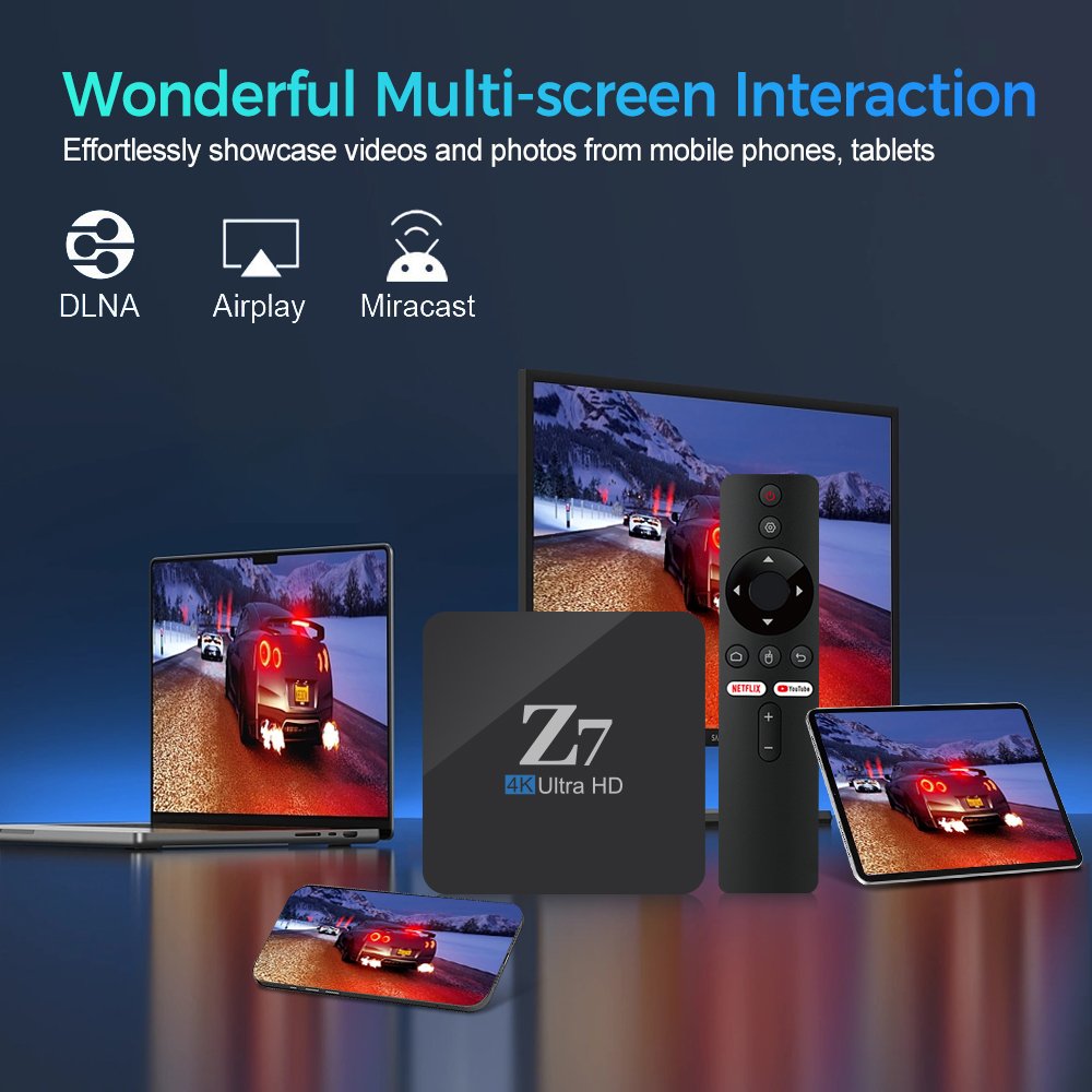 Popular cheap sale IPTV box 1+8gb 2+16gb Allwinner h313 z7 for dual wifi set-top box Android 10.0 os 4K Smart tv box