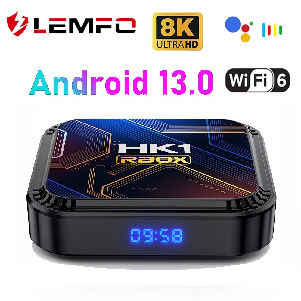 K8S(HK1) 2G+16G Android 13 Set-Top Box RBOX 8K Digital TV BOX Blue-tooth 4.0 Dual Band WiFi Quad Core Processor 8K Resolution