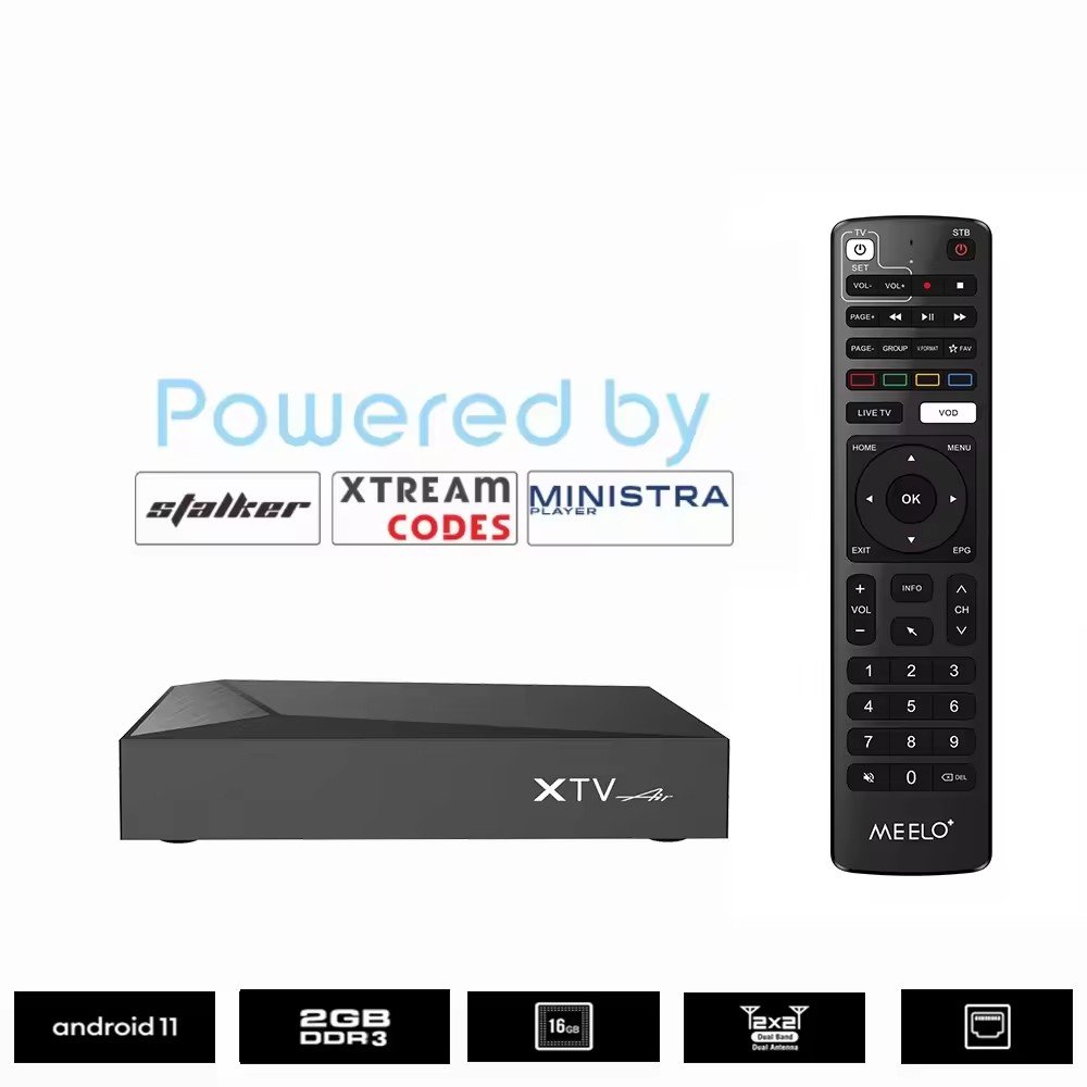 2023 Newest XTV AIR Android 11.0 Set top Box XTV SE2 tv XTV Pro IP TV BOX S905W2 2GB RAN 16GB ROM Media Player BT Remote