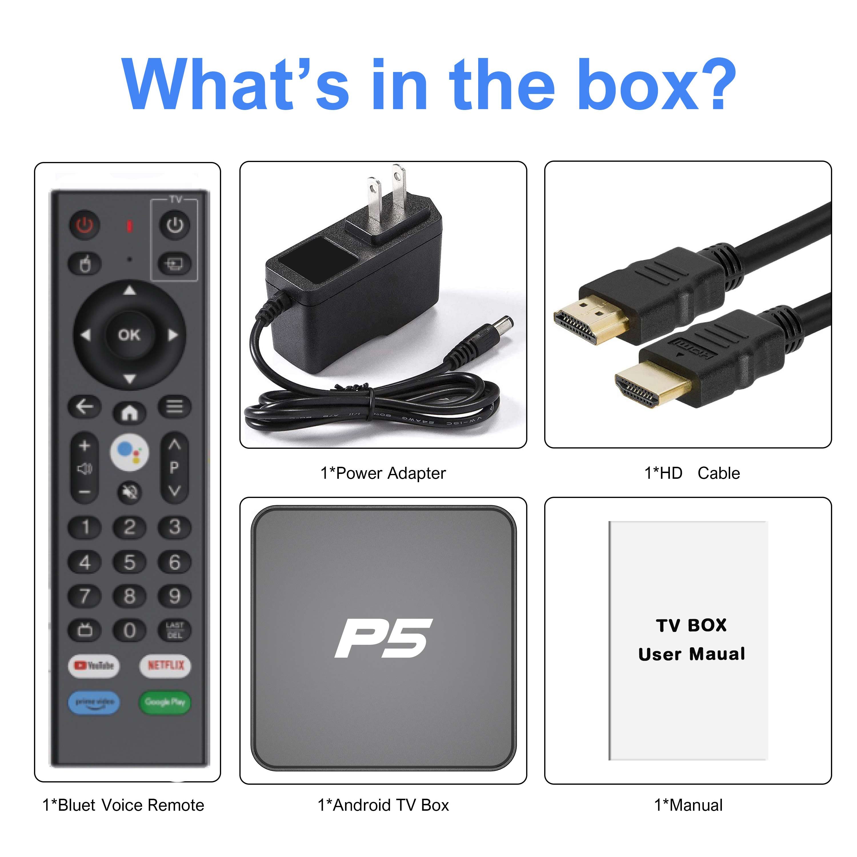 P5 HD Network Player Android Allwinner H313 Android 10.0 4K 3D HDR Smart Box with 2.4G 5G WiFi 2G/8G Set-top boxes tv box