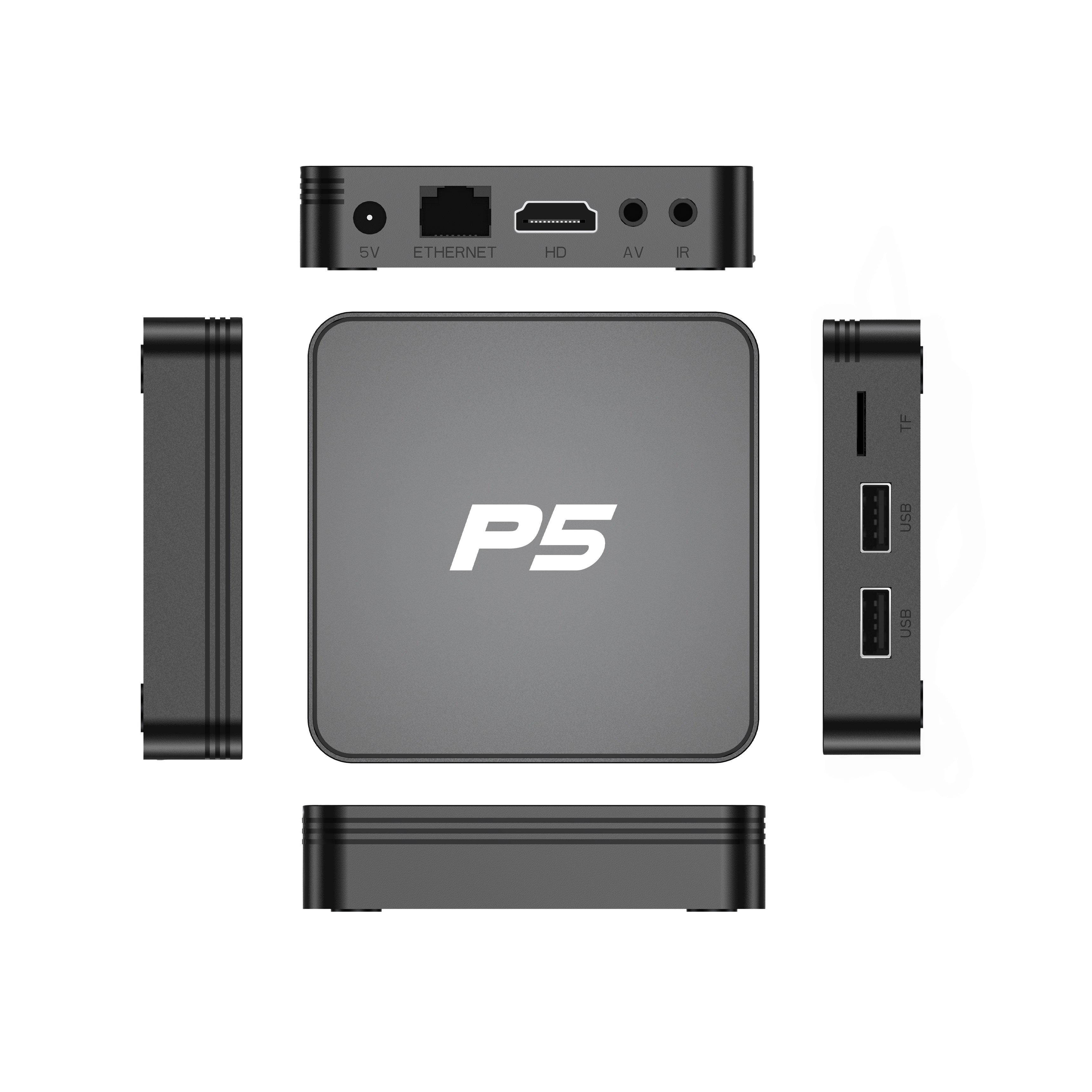 P5 HD Network Player Android Allwinner H313 Android 10.0 4K 3D HDR Smart Box with 2.4G 5G WiFi 2G/8G Set-top boxes tv box