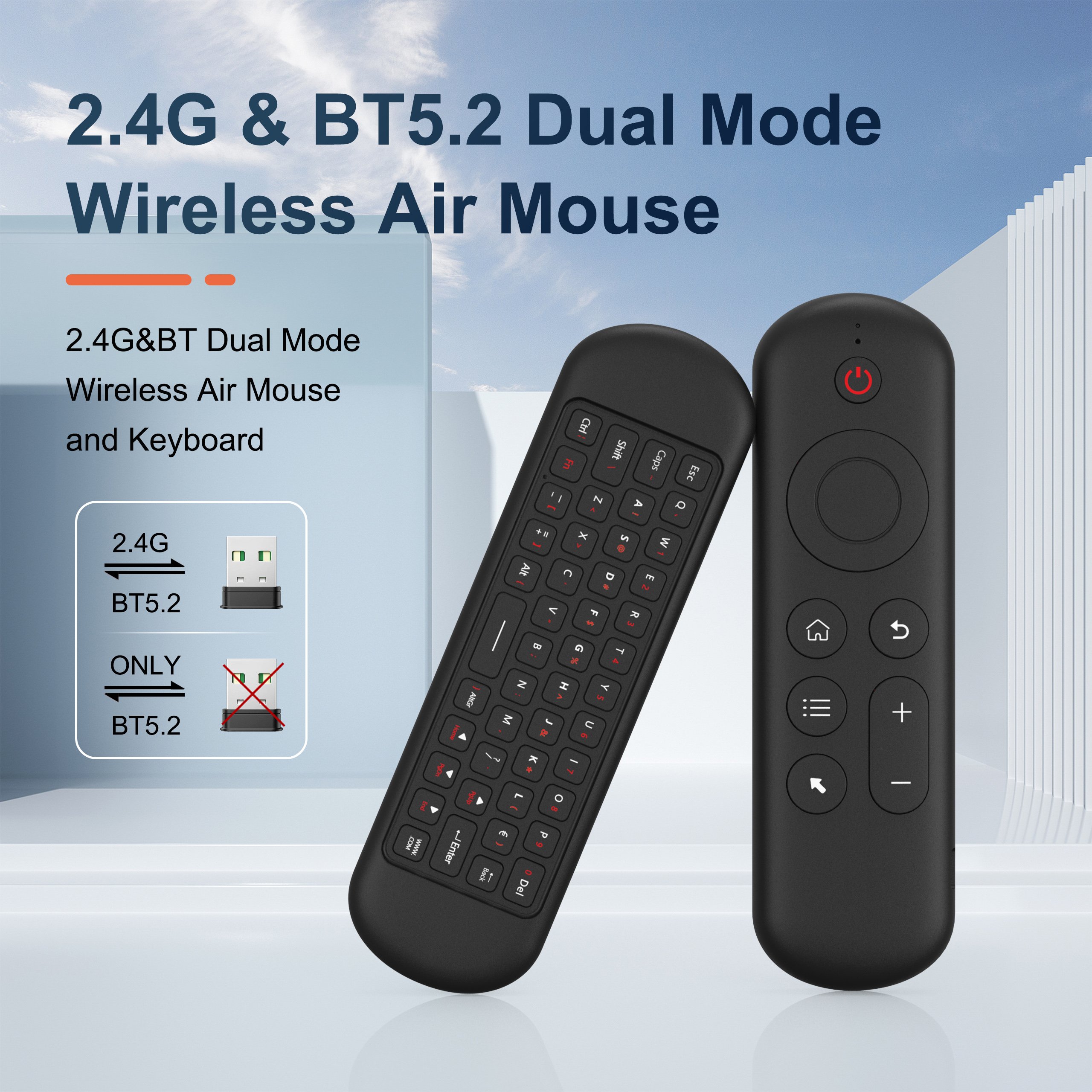 wholesale M5 Air Mouse 2.4G Wireless BT Dual Mode Keyboard Mouse Android TV set-top box Infrared Remote Control
