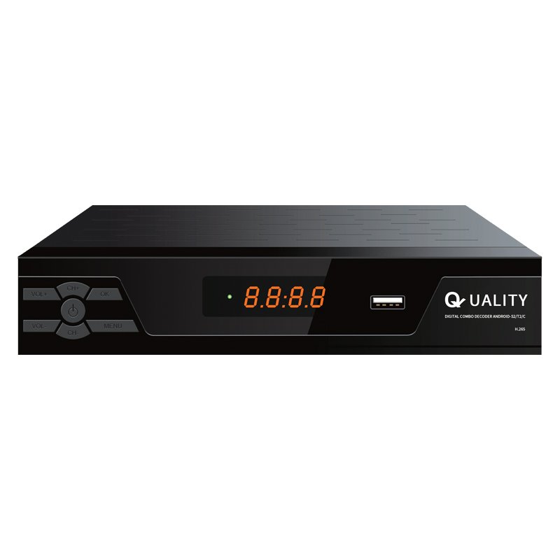 QUALITY H.265 High Definition 1080P DVB-T2 / C / S2 Combo Decoder Satellite TV Receiver Set Top Box
