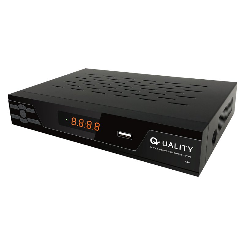 QUALITY H.265 High Definition 1080P DVB-T2 / C / S2 Combo Decoder Satellite TV Receiver Set Top Box