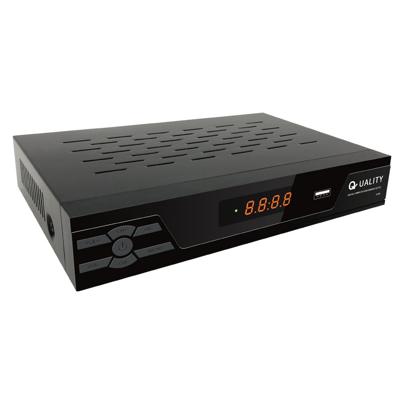 QUALITY H.265 High Definition 1080P DVB-T2 / C / S2 Combo Decoder Satellite TV Receiver Set Top Box