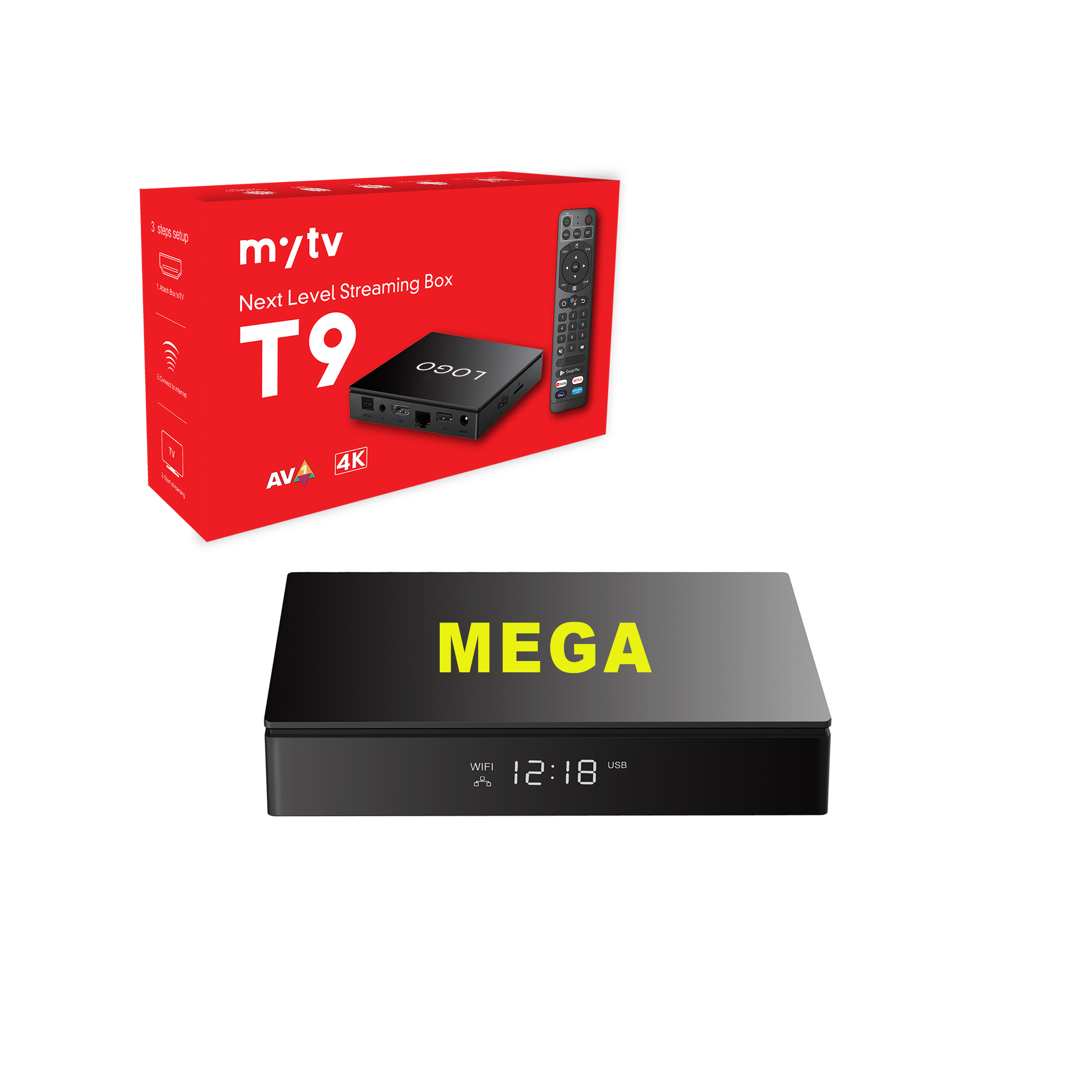 Mega Free test smarter TV 4k tv box stick Smart Set Top Box with TV channels for 1YEAR